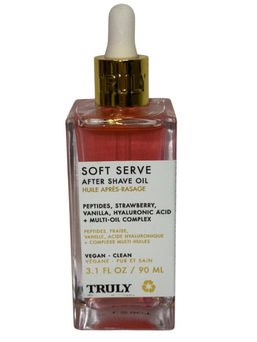 Truly Soft Serve After Shave Oil Luxury Hydrating Strawberries Amber New Peptide